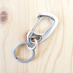Sand casted Key snap with Flat ring – Silver Plated