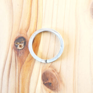 Flat key ring – Silver plated