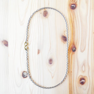 Classic brass necklace, Oval 1.2mm – Silver Plated