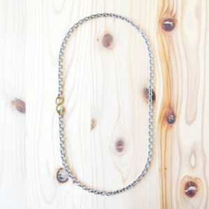 Classic brass necklace, Oval 1.4mm – Silver Plated