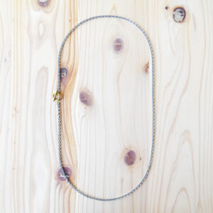 Classic brass necklace, Flat Oval 0.65mm – Silver Plated