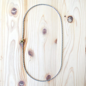 Classic brass necklace, Flat Oval 0.8mm – Silver Plated